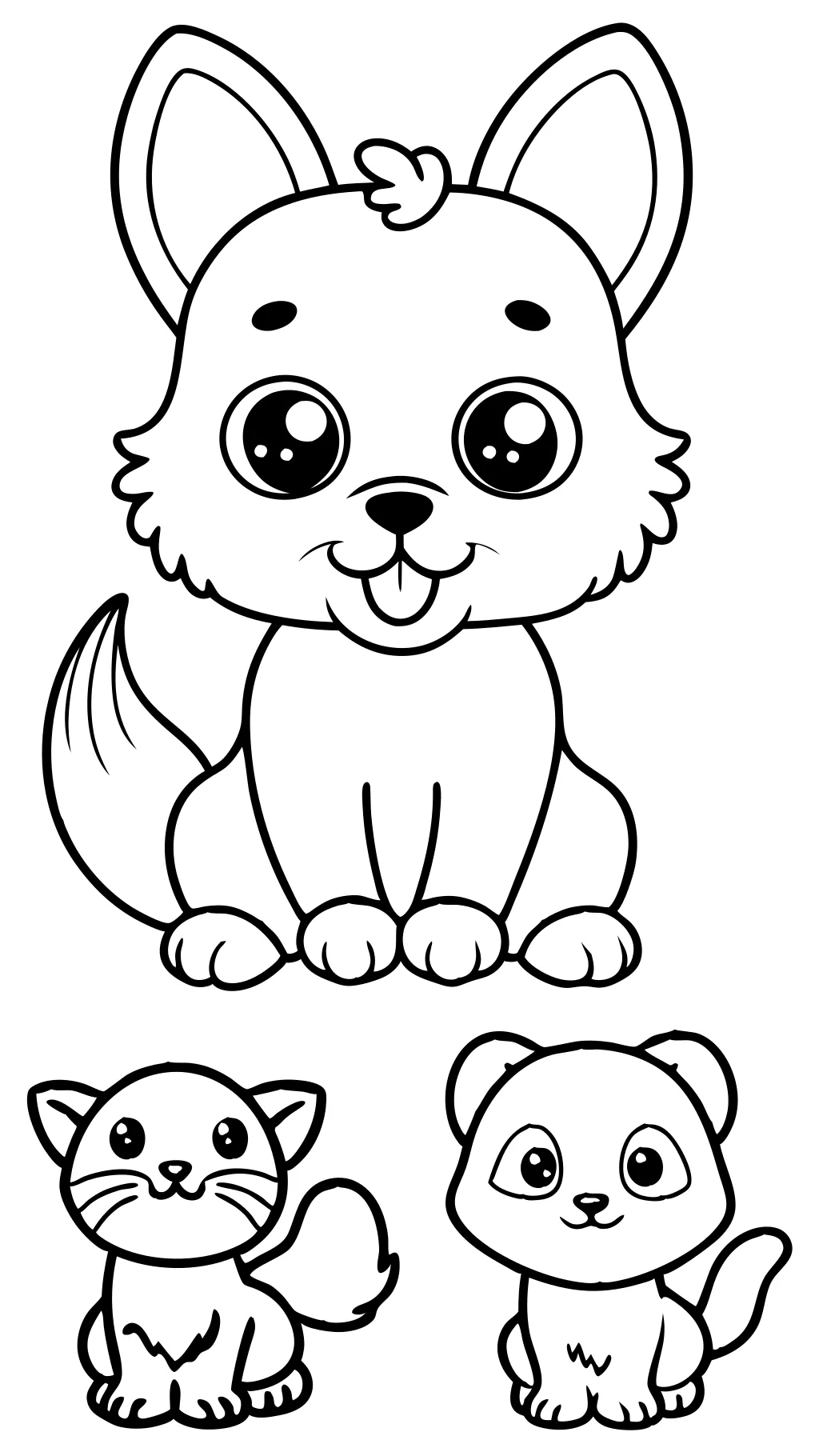 coloriages gratuits d’animaux mignons